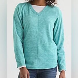 St. John’s Bay Women’s Lightweight Polar Fleece Sweatshirt Size Medium Petite